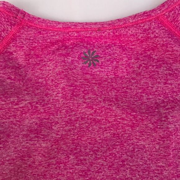 Athleta Fastest Track Short Sleeve Ruched Top Pink - Picture 7 of 8